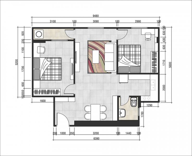Tổng hợp những ý tưởng thiết kế nội căn hộ 60m2 ấn tượng nhất