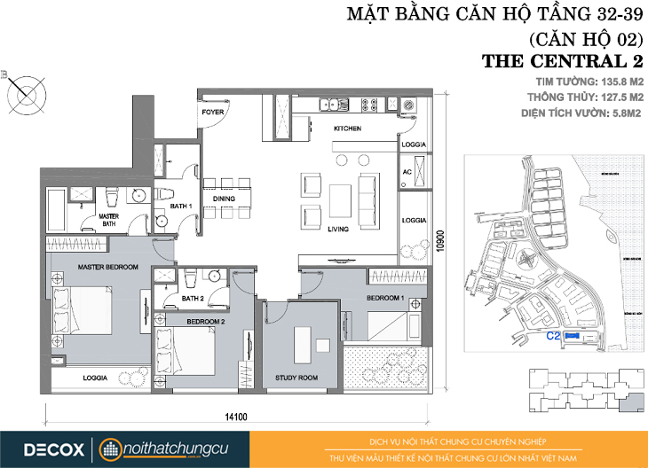 Mặt bằng căn hộ chung cư Vinhomes Central Park 135m2 : căn hộ 02 4 phòng ngủ (127m2). Mặt bằng căn hộ chung cư Vinhomes Central Park 135m2 : căn hộ 02 4 phòng ngủ (127m2).
