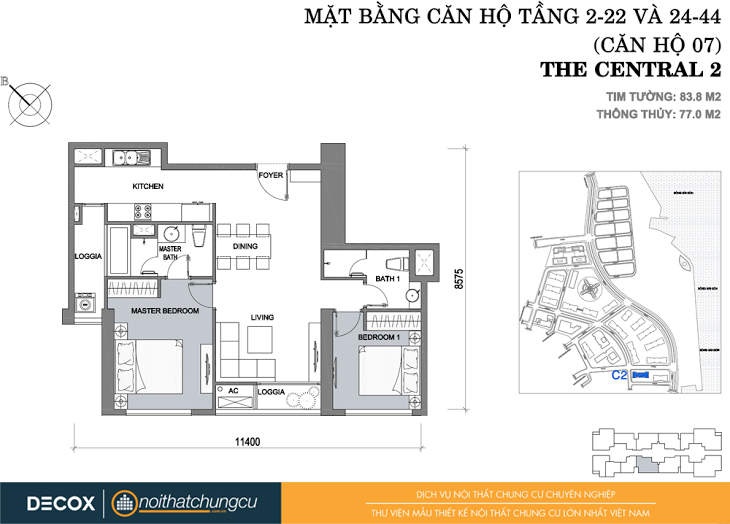 Mặt bằng căn hộ chung cư Vinhomes Central Park 83m2 : căn hộ 07 2 phòng ngủ (83m2). Mặt bằng căn hộ chung cư Vinhomes Central Park 83m2 : căn hộ 07 2 phòng ngủ (77m2).