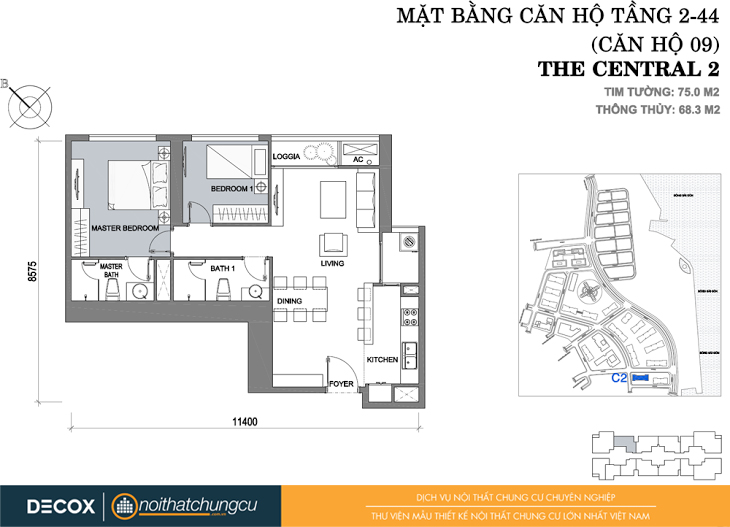 mat-bang chung-cu-vinhomes-central-park-2-can-ho-9-75m2