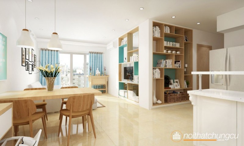 Thiết kế nội thất chung cư 70m2 phong cách tối giản