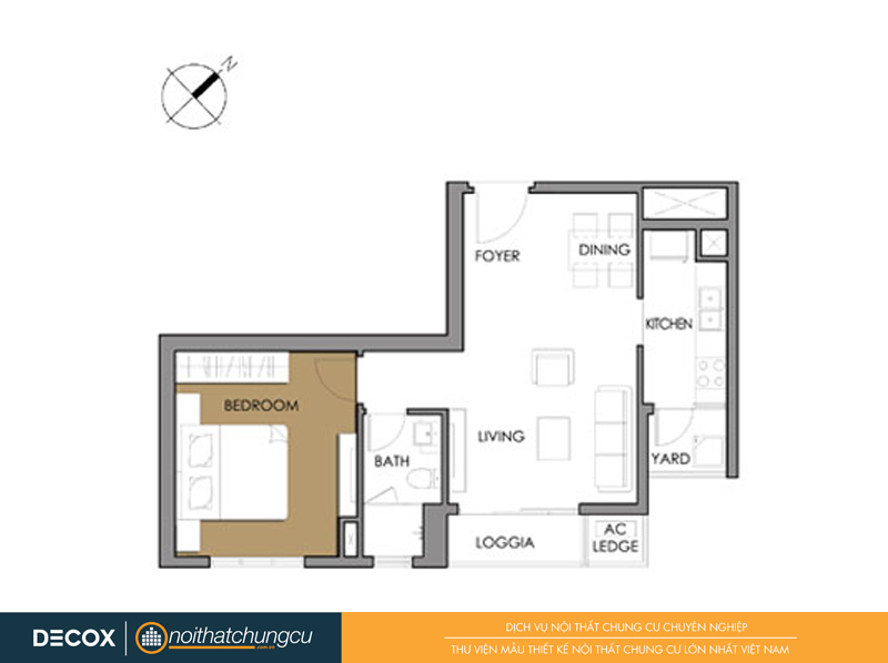 Mặt bằng chung cư Vista Verde 3A-02 50m2 Mặt bằng chung cư Vista Verde 3A-02 50m2