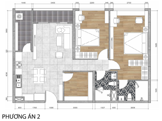 Tư vấn thiết kế nội thất chung cư Estella Heights 93m2