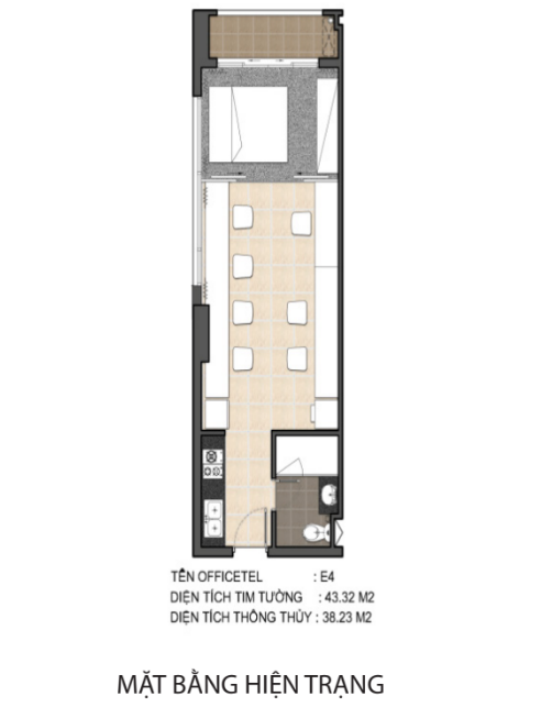 Tư vấn thiết kế nội thất chung cư Sky Center 38m2