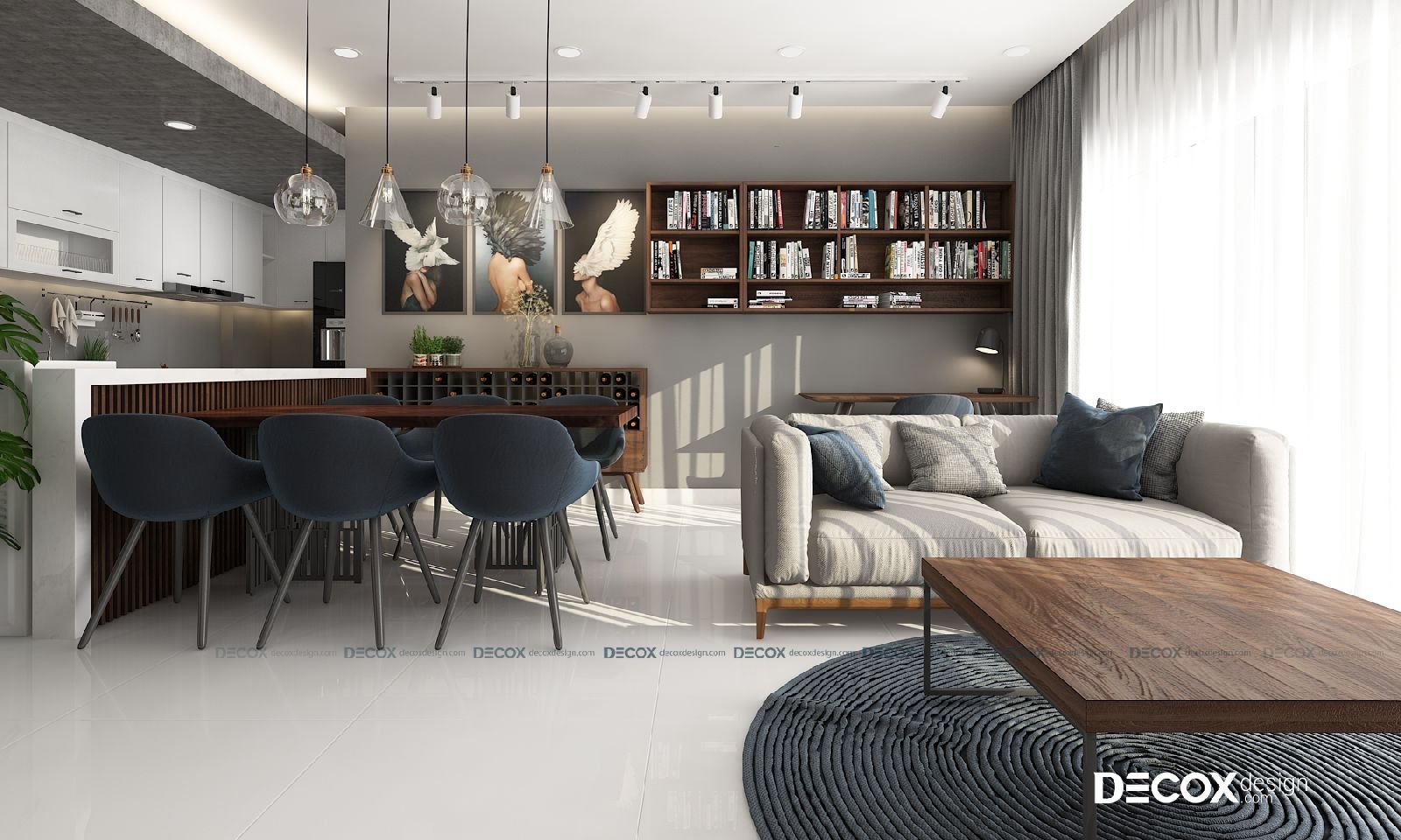 THIẾT KẾ NỘI THẤT CĂN HỘ MILLENNIUM 105M² THIẾT KẾ NỘI THẤT CĂN HỘ MILLENNIUM 105M²