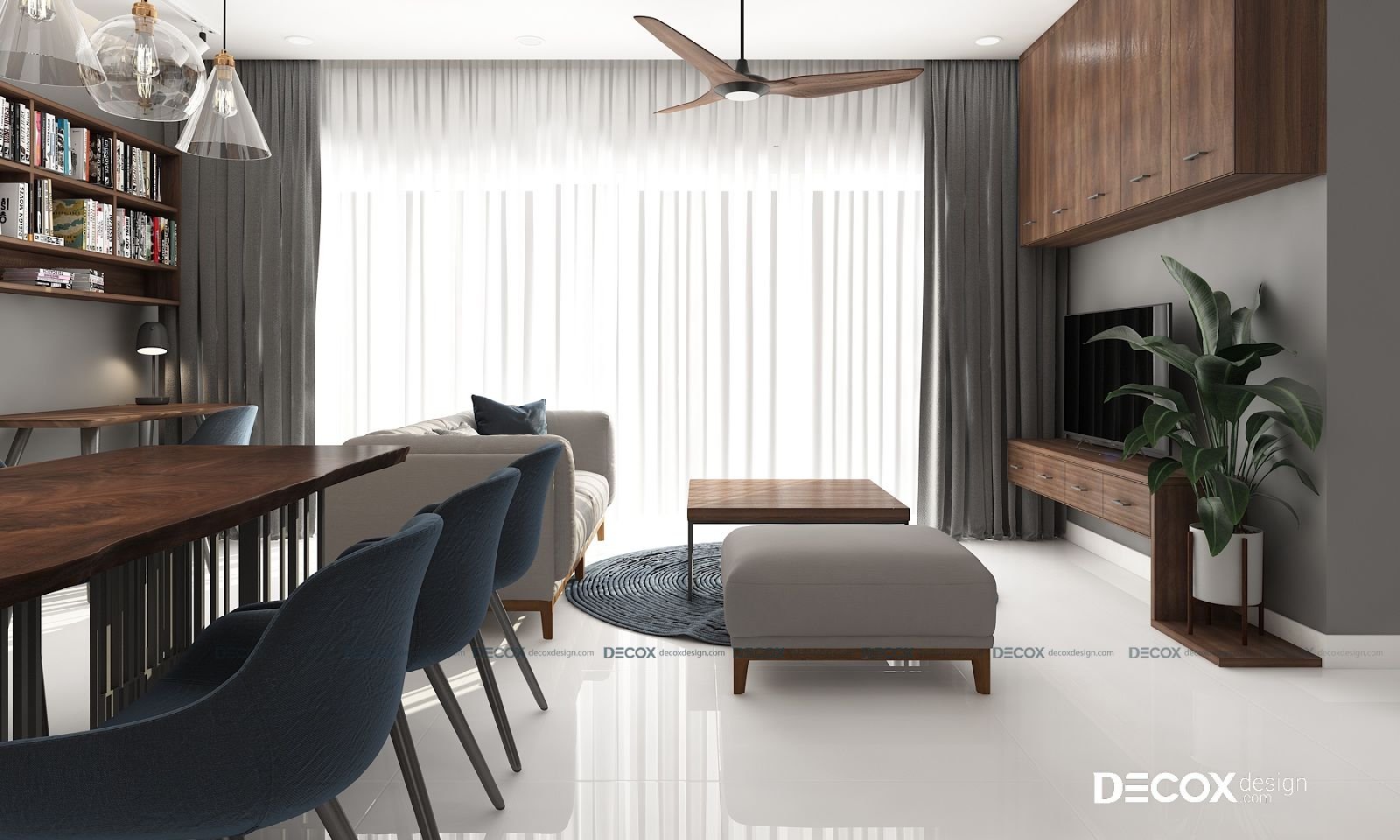 THIẾT KẾ NỘI THẤT CĂN HỘ MILLENNIUM 105M² THIẾT KẾ NỘI THẤT CĂN HỘ MILLENNIUM 105M²